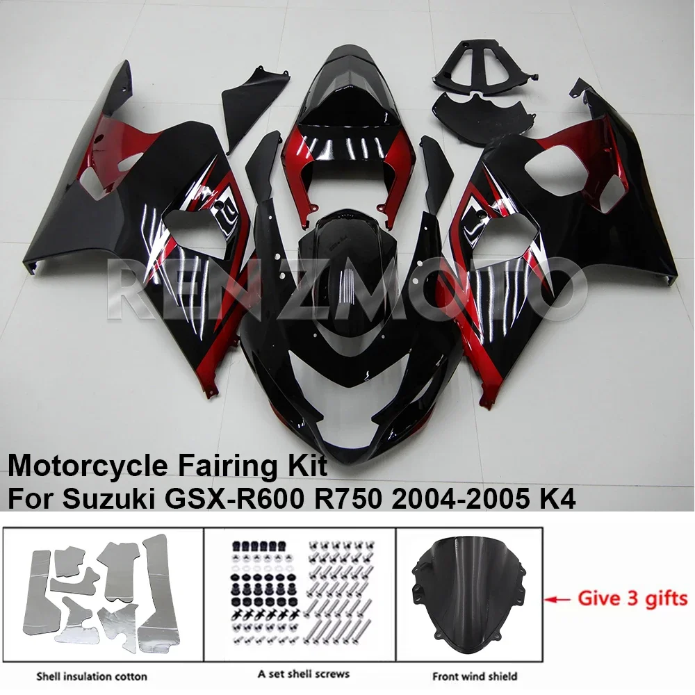 Para SUZUKI GSXR 600 750 04-05 K4 K5 carenado R/Z S4GA04 conjunto de motocicleta Kit de carrocería decoración placa protectora de plástico