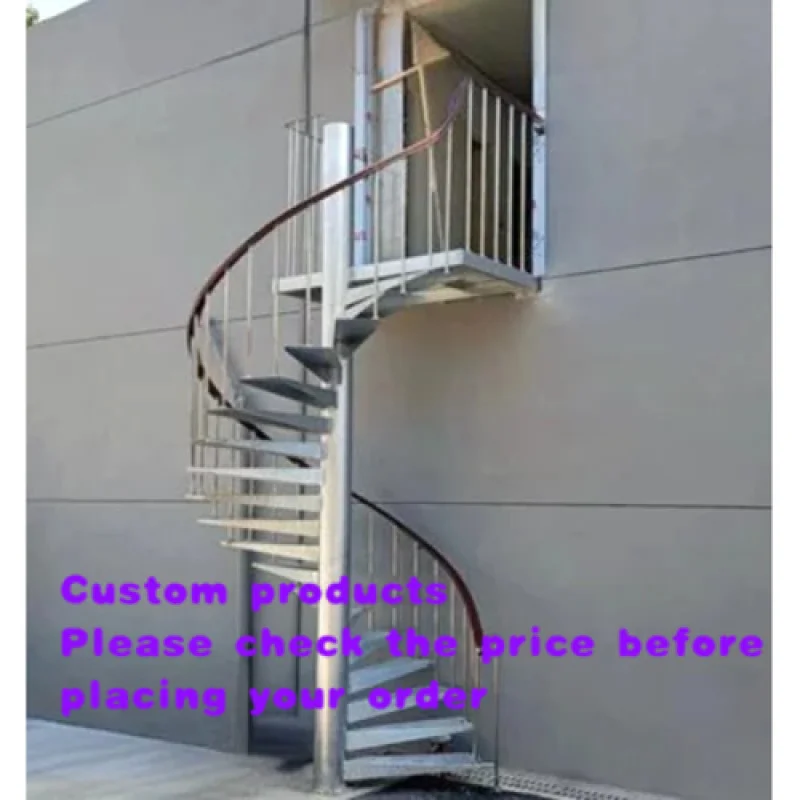 

custom.Indoor Galvanized Steel Stairs Curved Shape Iron Staircase Design Product Type Stairs