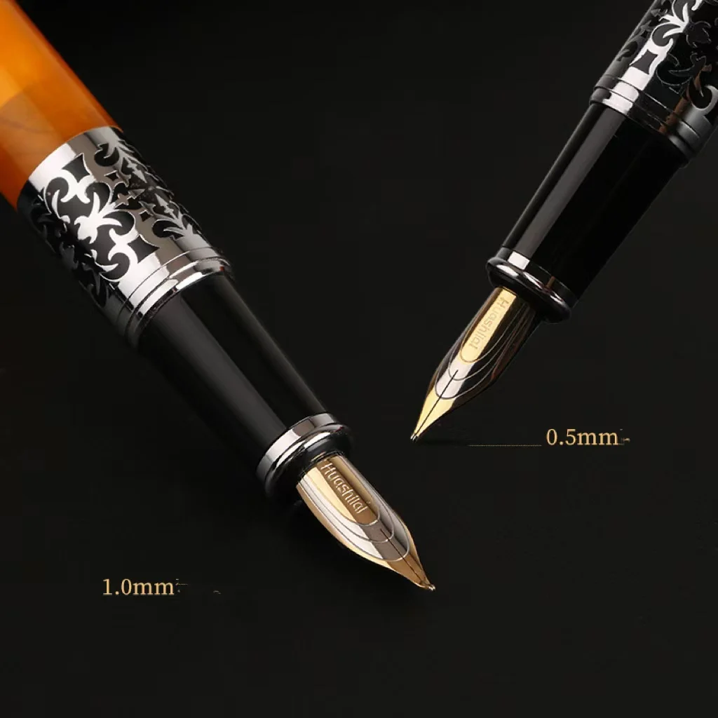 Manufacturers wholesale metal straight tip pen calligraphy curved tip pen business gift signature pen treasure pen a piece of ha