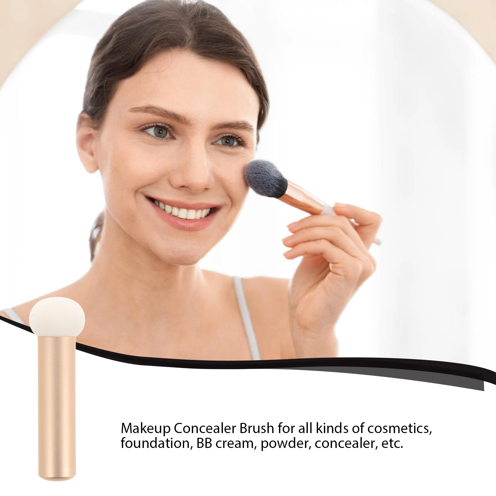 5 قطعة فرشاة المخفي فرشاة للمكياج مجموعة مسحوق الأنف كونتور للنساء الجلد ودية عالية الكثافة الأساس قضيب المحمولة