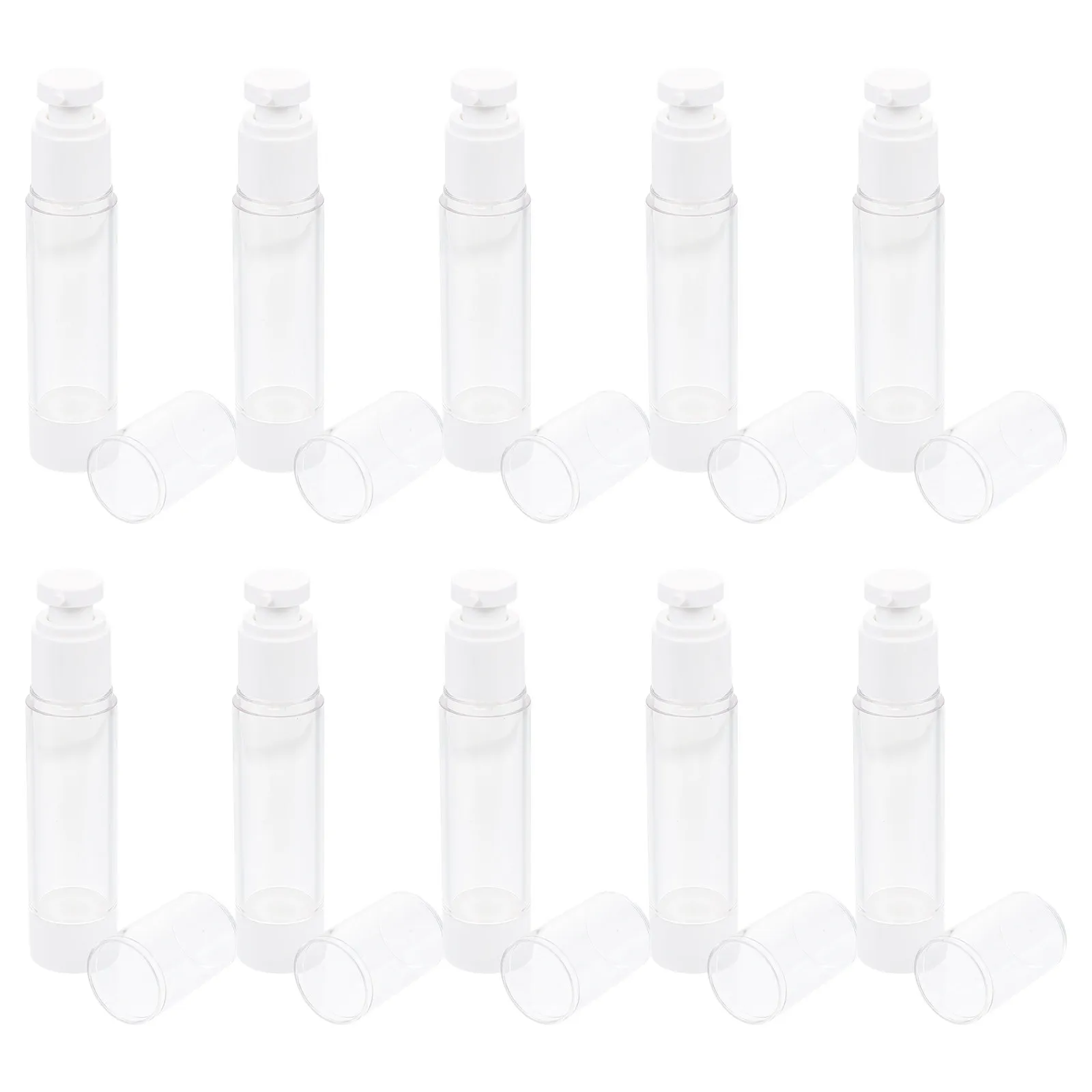 

10 шт. дорожных флаконов для лосьона, герметичные, с вакуумным дозатором, многоразовые пустые флаконы для парфюмерии, шампуня, лосьона для тела