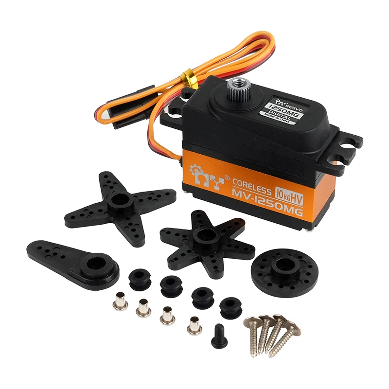 MV-1250MG 10kg 高圧メタルギアデジタルサーボ 180 度コアレスモーターサーボ部品 RC ロボット/車/航空機モデル用