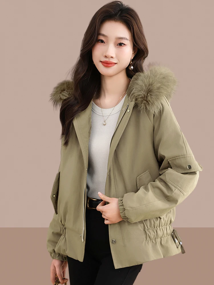 

Новая зимняя женская утепленная парка из хлопка с флисовой подкладкой, корейский стиль, свободный крой, длинный рукав, на молнии