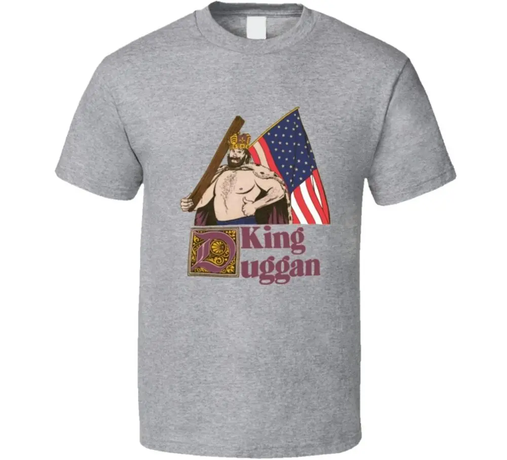 Hacksaw Jim Duggan King Duggan Retro Wrestling T ShirtHigh Quality 100%Cotton Short Sleeve