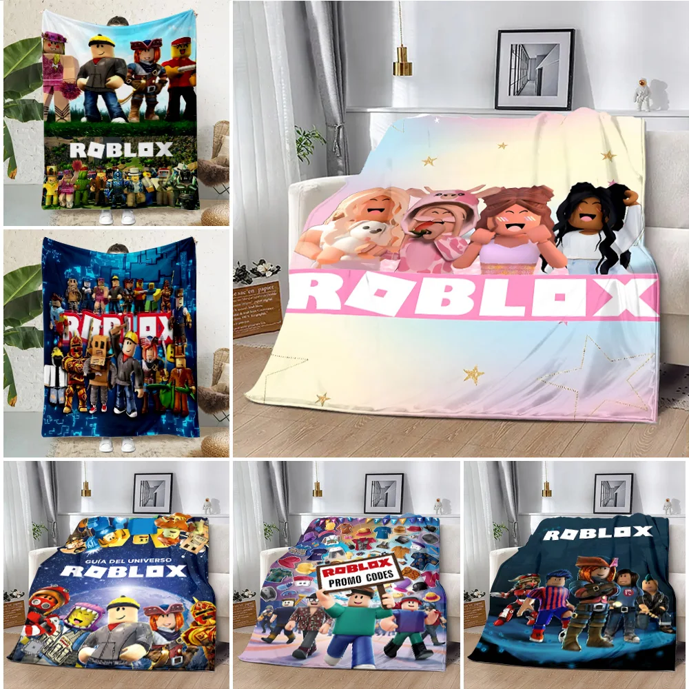 Printed Blanket R-R-ROBLOXS Picnic Blankets Warm Blanket Soft and Comfortable Blanket Home Travel Birthday Gift