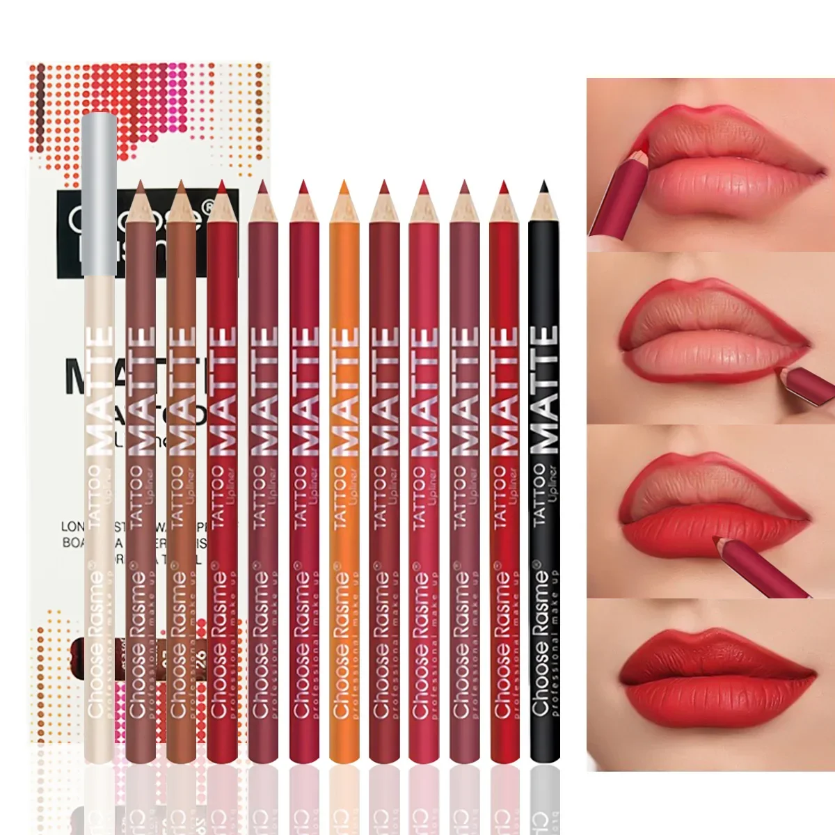 Lipliner Sets Waterdichte Lippenstift Potlood Matte Lipliner Potlood Rode Contour Tint Lippenstift Langdurige Non-Stick Cup Cosmeticos