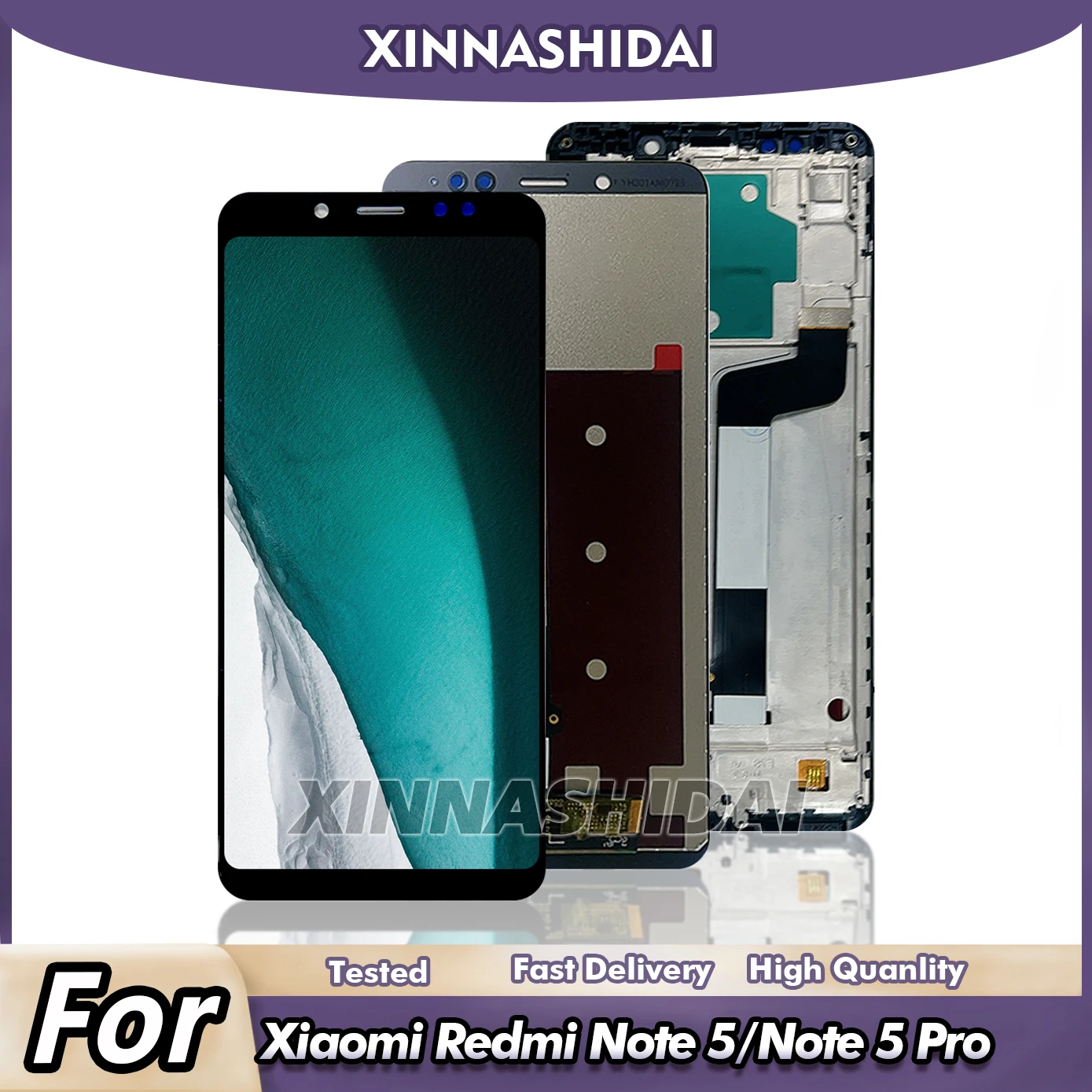 5.99 "nova tela para xiaomi redmi note 5/note 5 pro display lcd tela de toque com quadro lcd digitador assembléia peça substituição