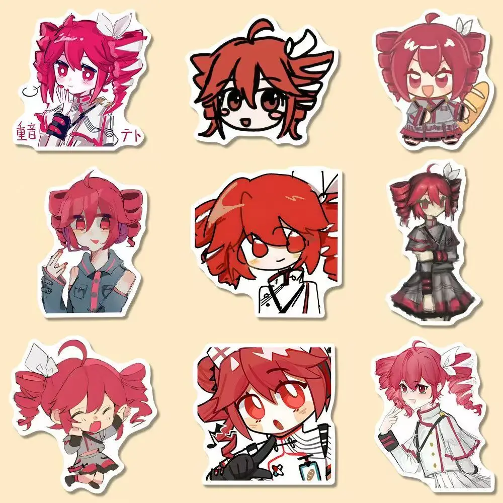 60pcs Kasane Teto Sticker Anime Figures Manga Cartoon Kawaii Waterproof Graffiti Stickers Phone Journaling Water Cup Decor Props image 5
