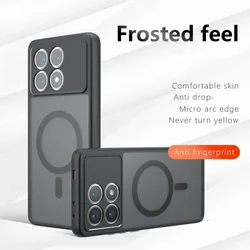 Luxury Clear Phone Case For Xiaomi Poco F6 X6 x7 F7 F8 M7 M6 15 17 14T 15T 17T Pro Ultra Magnetic Wireless charge Cover case
