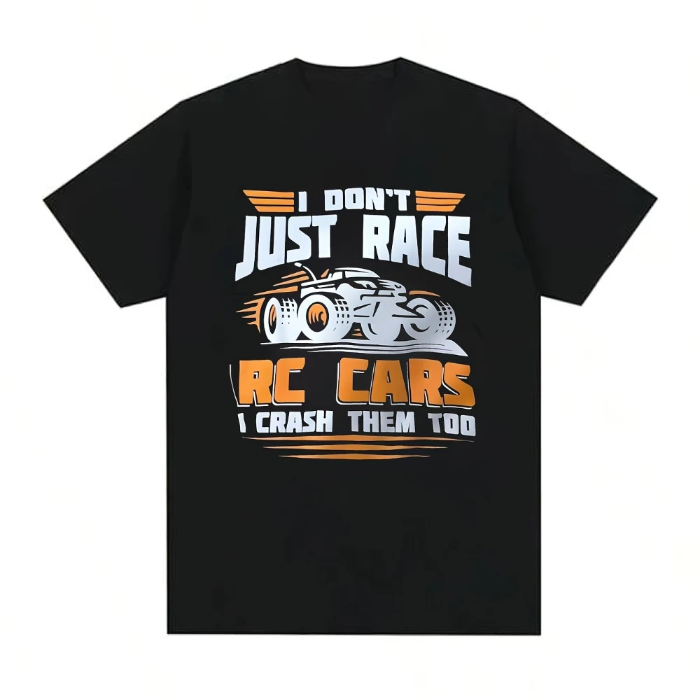 Herren RC-Auto Drift-Renn-Grafik T-Shirt mit Orangefarbenem RC-Auto-Design Locker Sitzend Lässige Streetwear Für Alle Jahreszeiten – Detail 7