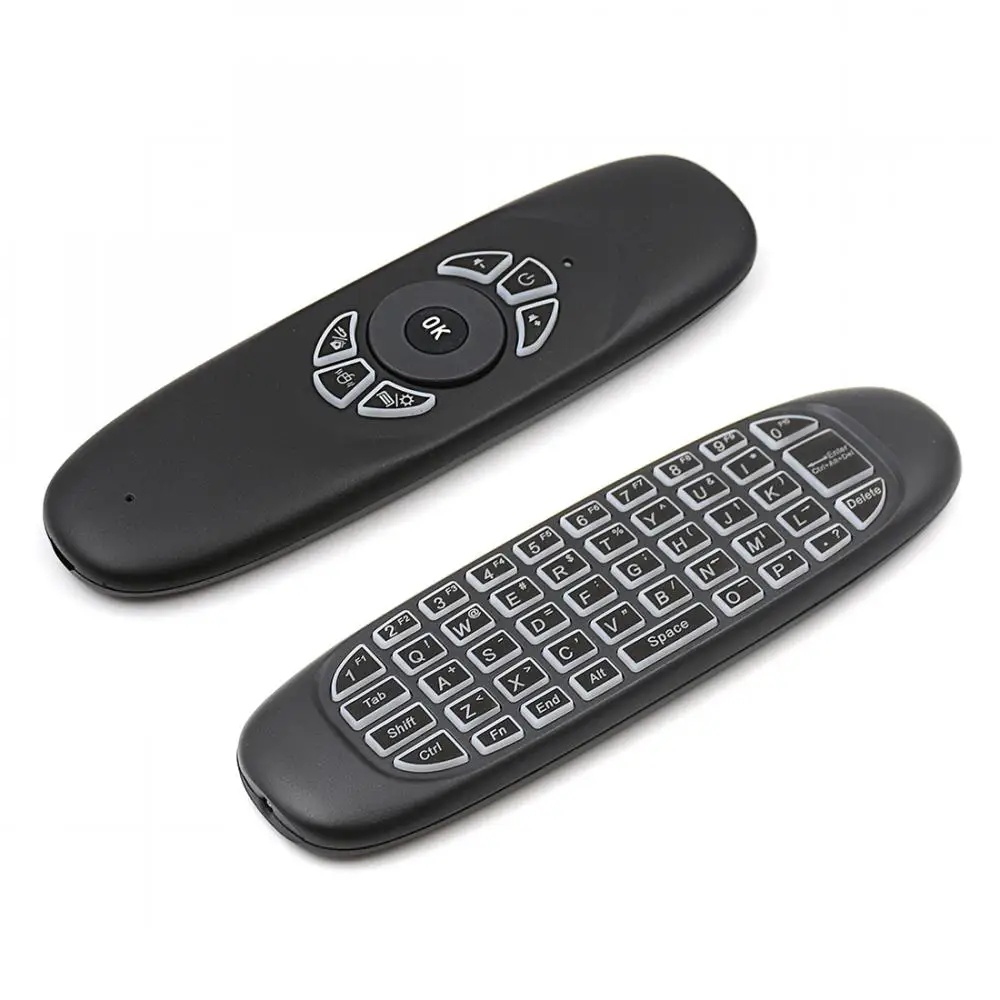 Backlit Version Of The Mini Colorful Keyboard Mouse C120 Wireless Air T10 Backlit Voice Flying Mouse Keyboard Remote Control