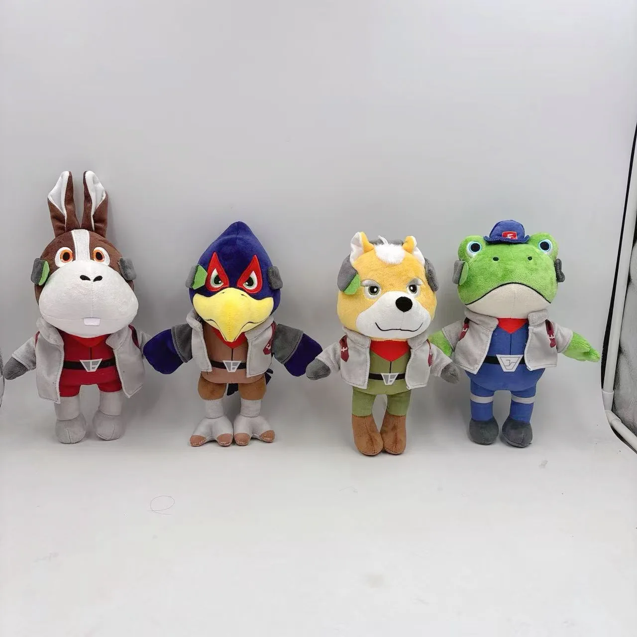 Game Star Fox Anime Action Plush Toy Fox McCloud Peppy Hare Animal Plush Doll Soft Ornament Stuffed Children Birthday Gifts