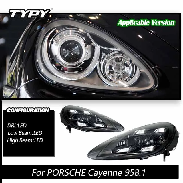 車のライト LED ヘッドランプポルシェカイエン 958.1 958.2 2011-2018