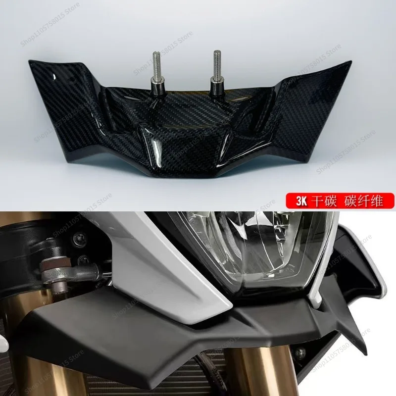 For S1000R F900R modified carbon fiber, front lower lip fixed wing, spoiler shroud