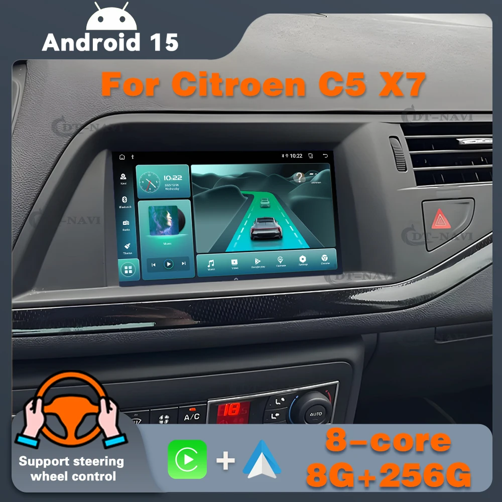 

Car Radio Carplay Android For Citroen C5 III Multimedia Video Player touch screen Navigation GPS Auto stereo HIFI System