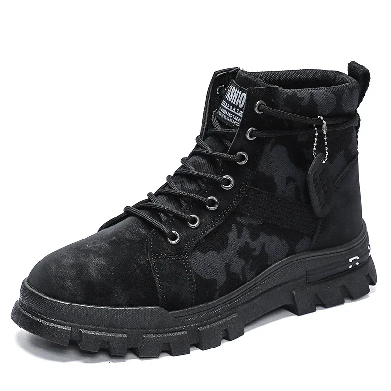 

high-top casual Men's sports shoes are breathable, fashionable and comfortable. Casual men's ankle boots, large size