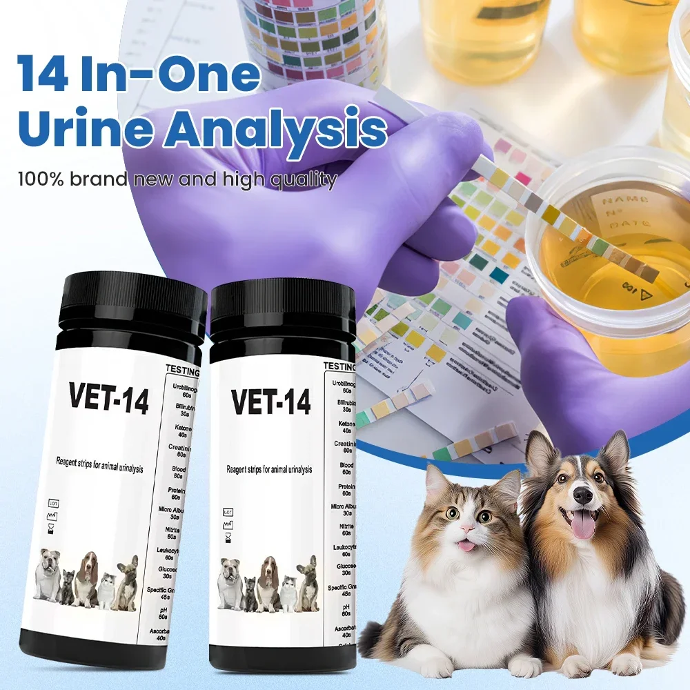 

10/14 Parameters Veterinary Urine Analyzer Test Strips Accessory Suit for W-200B/W-600/IU-100