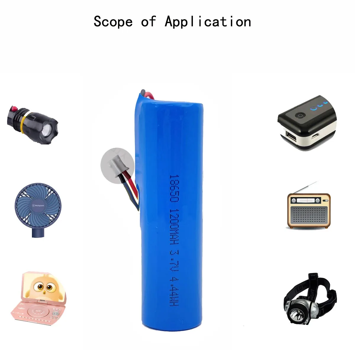 3.7 فولت 18650 بطارية ليثيوم 1200 مللي أمبير ل سمّاعات بلوتوث مصباح يدوي آلة الغناء مقص الشعر المصابيح الأمامية ، روبوت الكناس ، اللعب