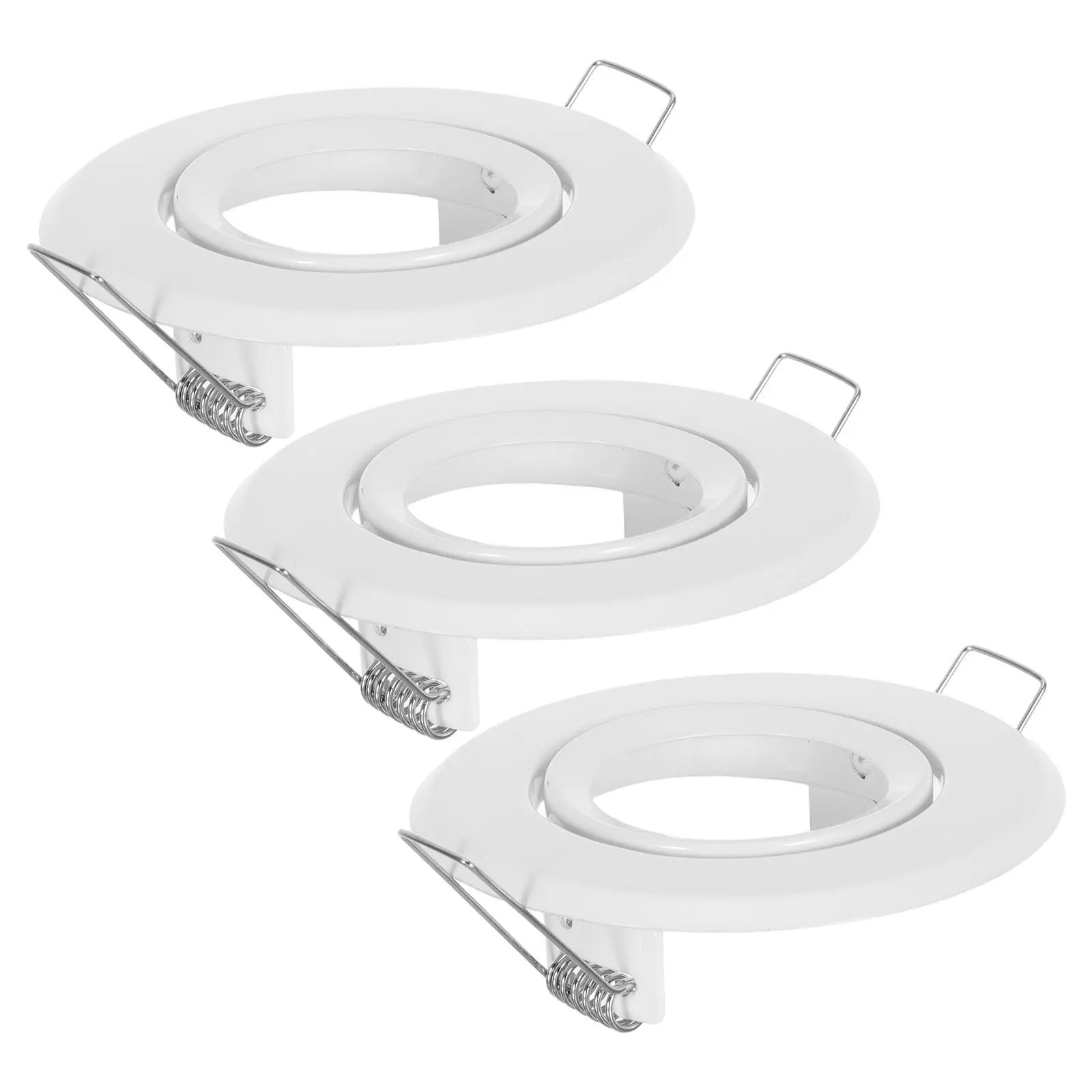 3Pcs Spotlight Mounting Bracket Iron Recessed Light Frame for Mr16 Gu10 Downlights Space Saving Modern Trim Ring Fixture Holder