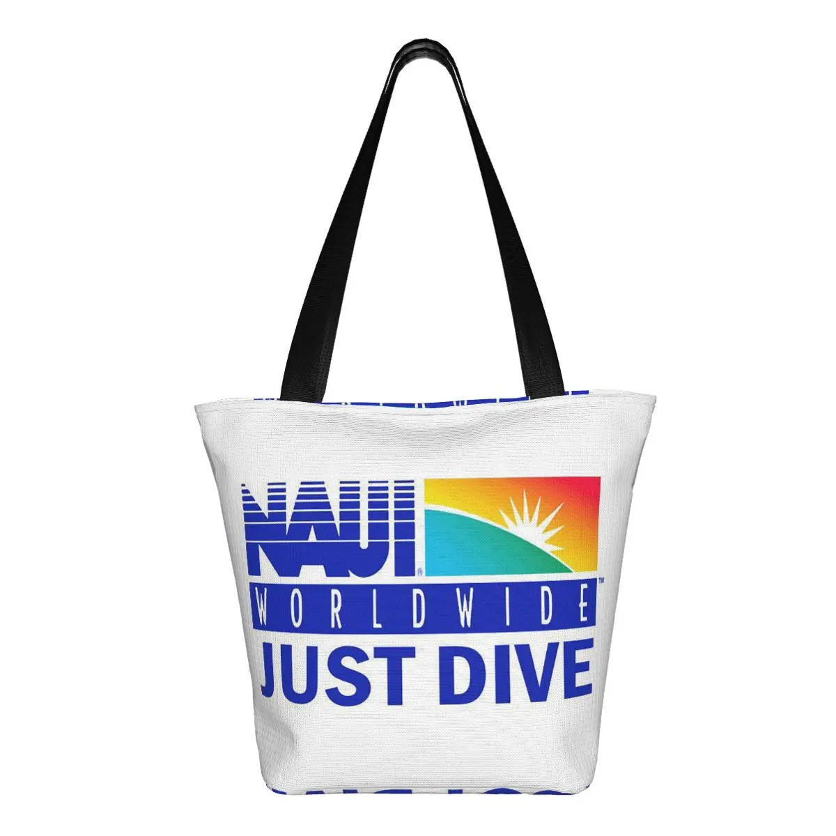 

NAUI The Difinition Of Diving Shopping Tote Bag Холщовые сумки на плечо большой вместимости Сумка-шоппер для продуктов для женщин