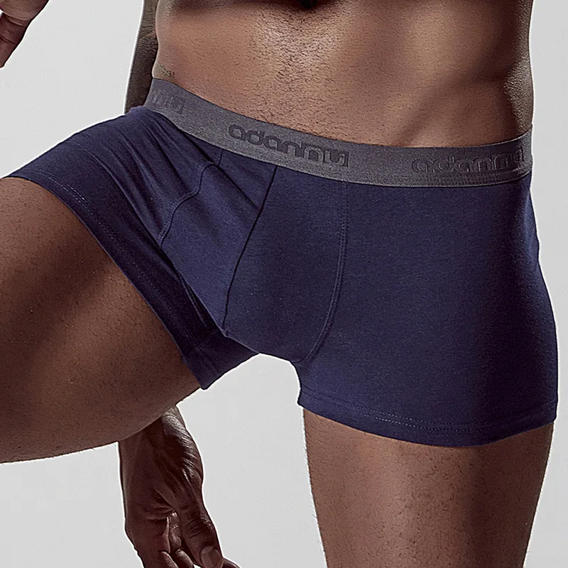 

Solid color, simple, men's underwear cotton U convex briefs Modal mid-waist loose breathable boxers