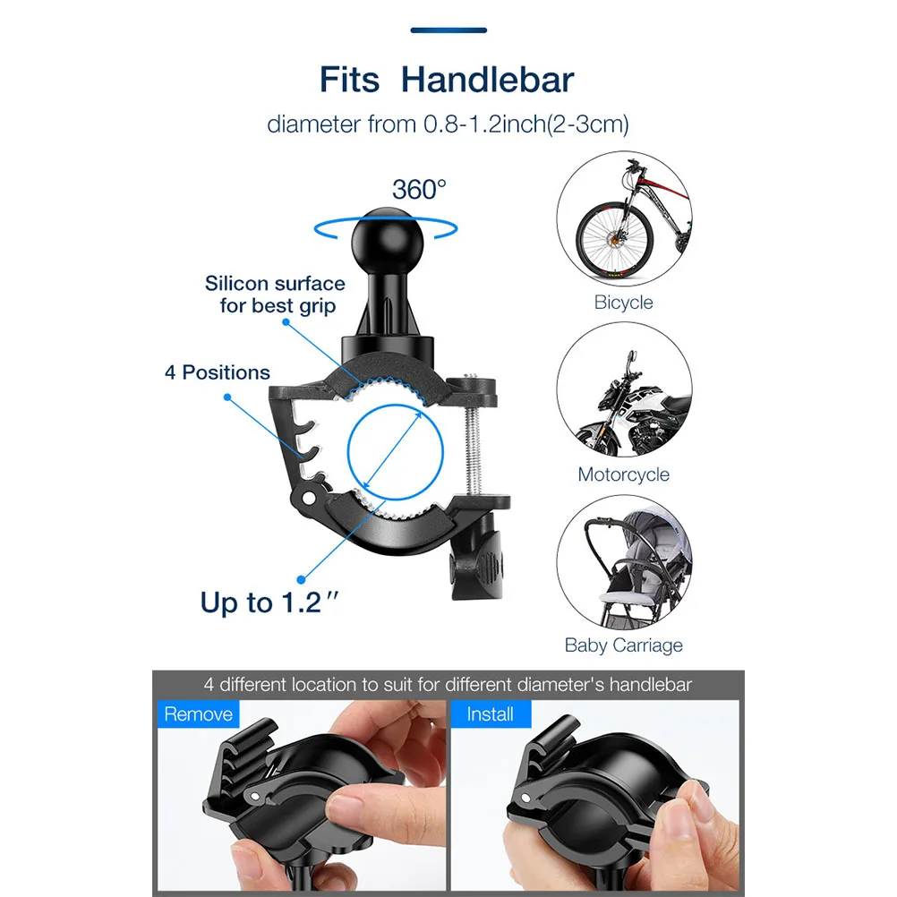 

Cycling Mobile Phone Holder Bike Handle Bar Support for Bikes Navigation Accessories Motorcycle