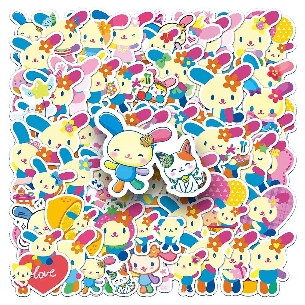 10/30/50pcs Kawaii Sanrio Anime Usahana Stickers Cute Cartoon Girls Sticker Toy DIY Phone Water Bottle Notebook Graffiti Decals