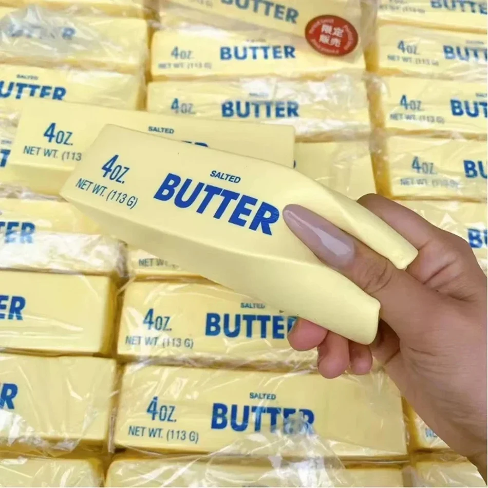 

1 шт. Мягкая игрушка-антистресс в форме батончика сливочного масла, медленно восстанавливающая форму, для снятия стресса и расслабления рук, подарок