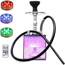 Acrylic Hookah Set Shisha Box Nargile Sheesha Narguile Chicha Cachimbas Water Pipe Shisha Box Hookah with LED for Smoking кальян