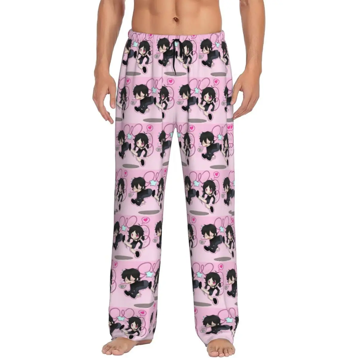 

Custom Printed The Coffin Of Andy And Leyley Pajama Pants Men Horror Puzzle Game Sleep Sleepwear Bottoms with Pockets
