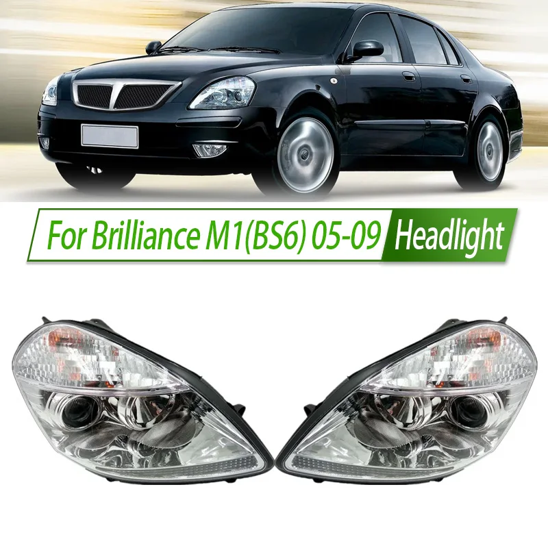 Ensemble de phares halogènes pour Brilliance M1(BS6) 05-09, douille d'ampoule de phare avant de Style OEM, remplacement Plug & Play