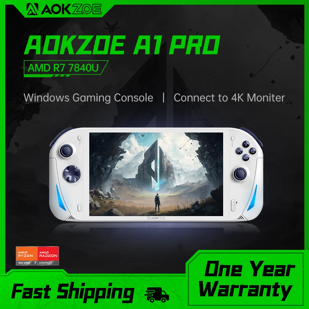 

AOKZOE A1 Pro 8" Handheld Game Console Laptop AMD Ryzen 7 7840U Mini PC LPDDR5X WiFi6 Touch Screen Notebook 64G+2TB