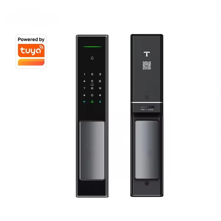 

A5 Tuya Double Side Fingerprint Door Lock Push-pull Keyless Automatic Electronic Keypad Digital Intelligent Smart Lock