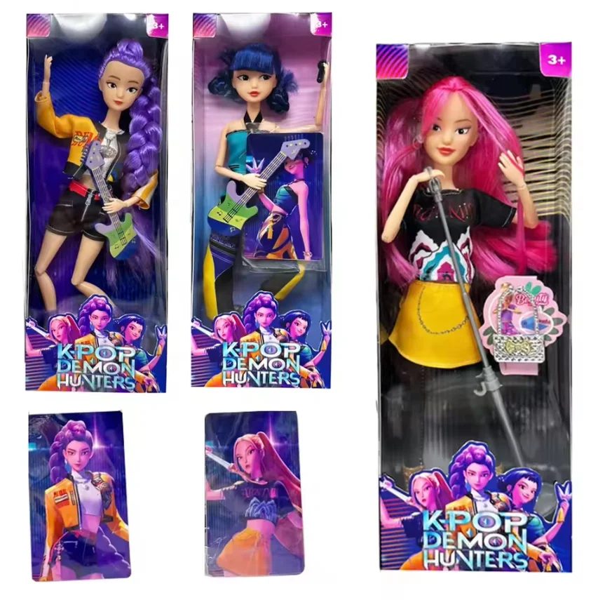 @ Hit product Anime KPop Demon Hunters Doll Vinyl Toy Rumi Mira zoi Character vinyl mask figurine Birthday Gift Fan Club Gifts