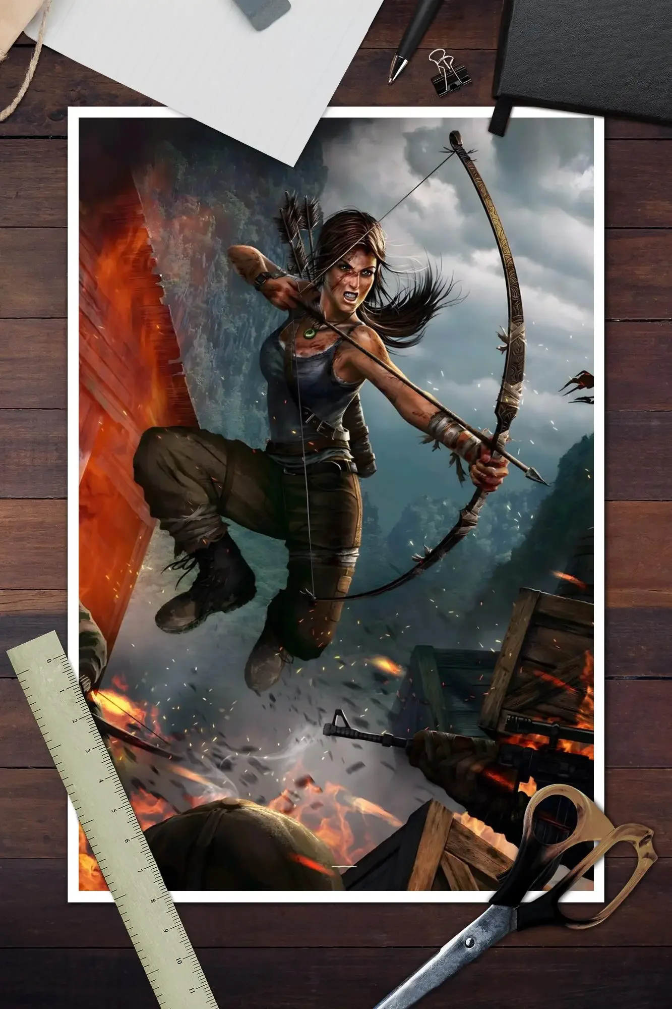 Tomb Raider Video Game Canvas Poster Print Canvas Painting Wall Art Manage Modern Artwork Gamer Room Home Club Decor Hot Gifts