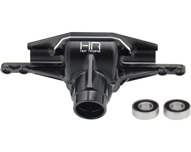 Hot Racing LSBR2201 Black Alum Rear Axle Housing Ends w/ 8x19x6 Bearings Rep LOS252071 for 1/6 Losi Super Baja Rey/Rock Rey