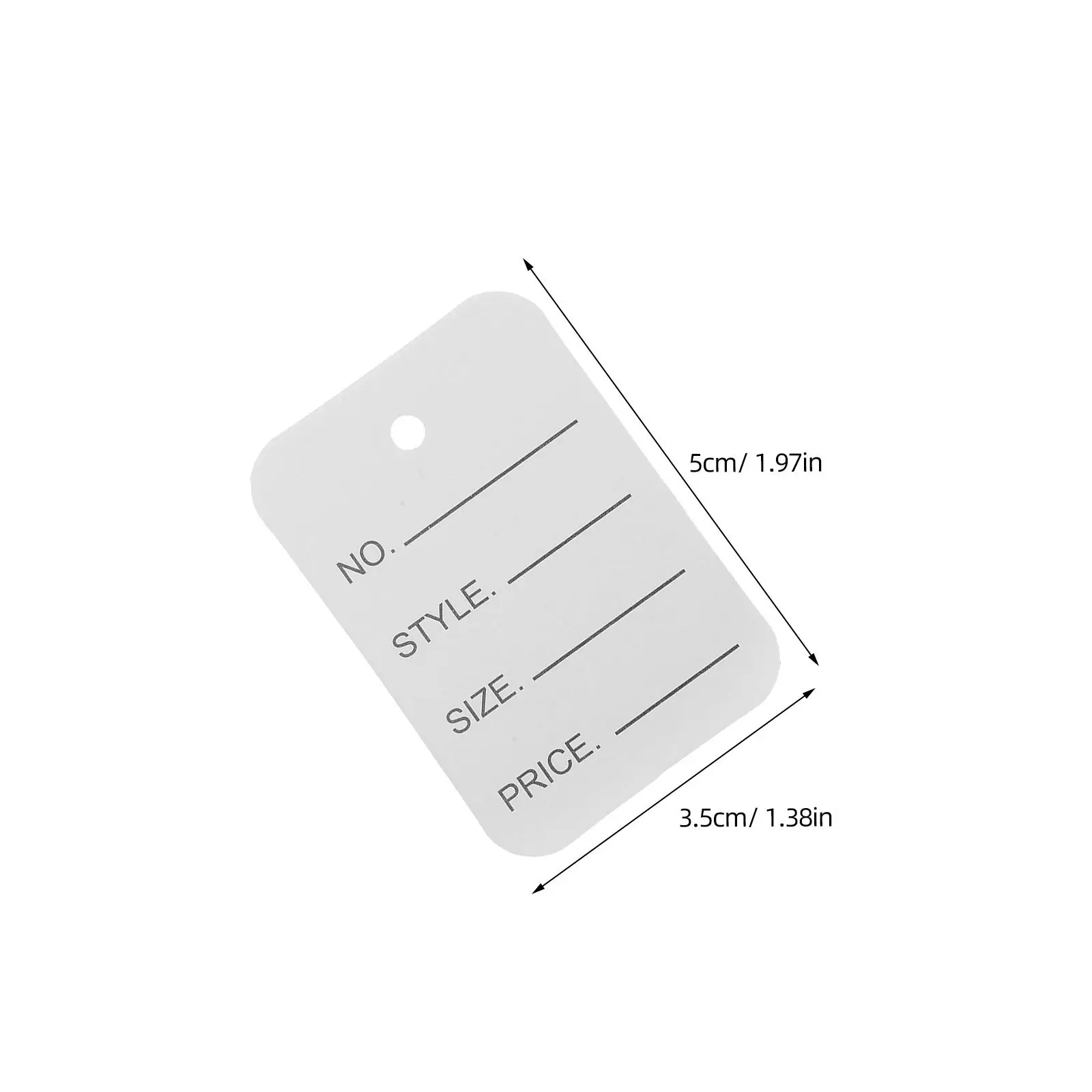 100Pcs Clothing Hang Tags Blank Writable Paper Price Labels 2x1.4 Inches Retail Store Merchandise Display Shirt Tags for Sale view 4