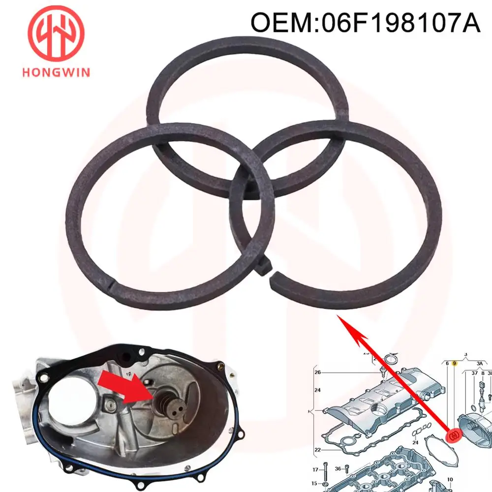 Junta tórica de sello de Control de aceite de carcasa de cadena de distribución 06F198107A para AUDI A1 A3 A4 A6 SEAT ALTEA EXEO LEON SKODA OCTAVIA VW PASSAT GOLF