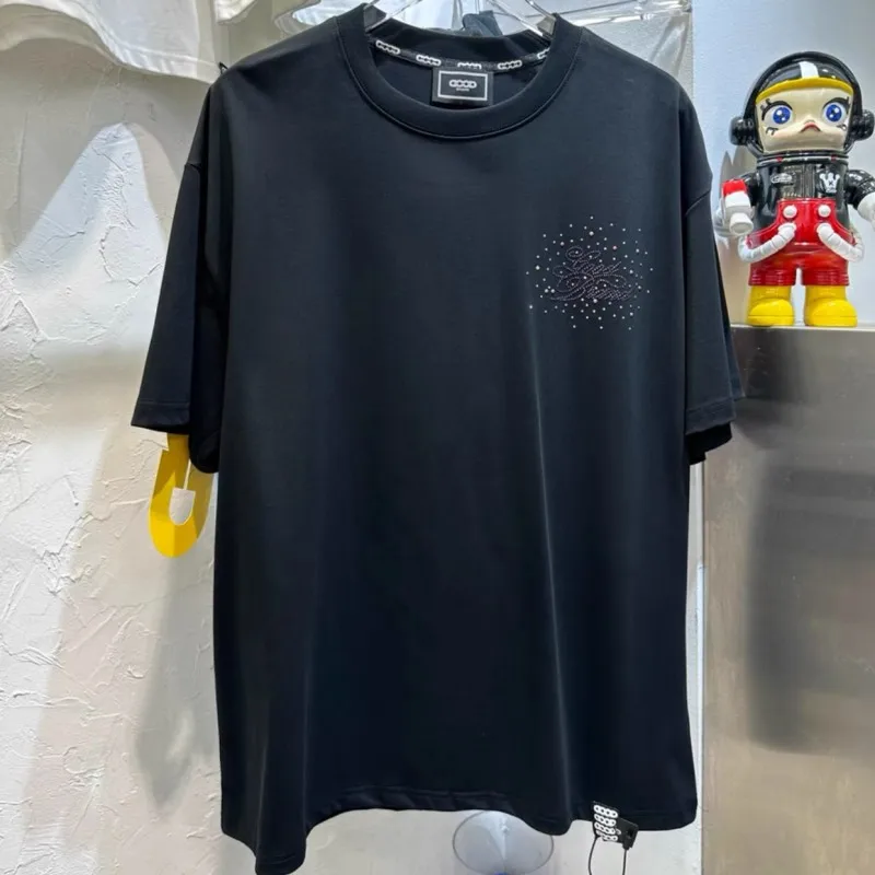 Galaxy Slogan Shattered Diamond Cotton 2XL GOODBRAND Tshirts Hotfix Rhinestone Letter Short Sleeve Men Women Casual Street Tops