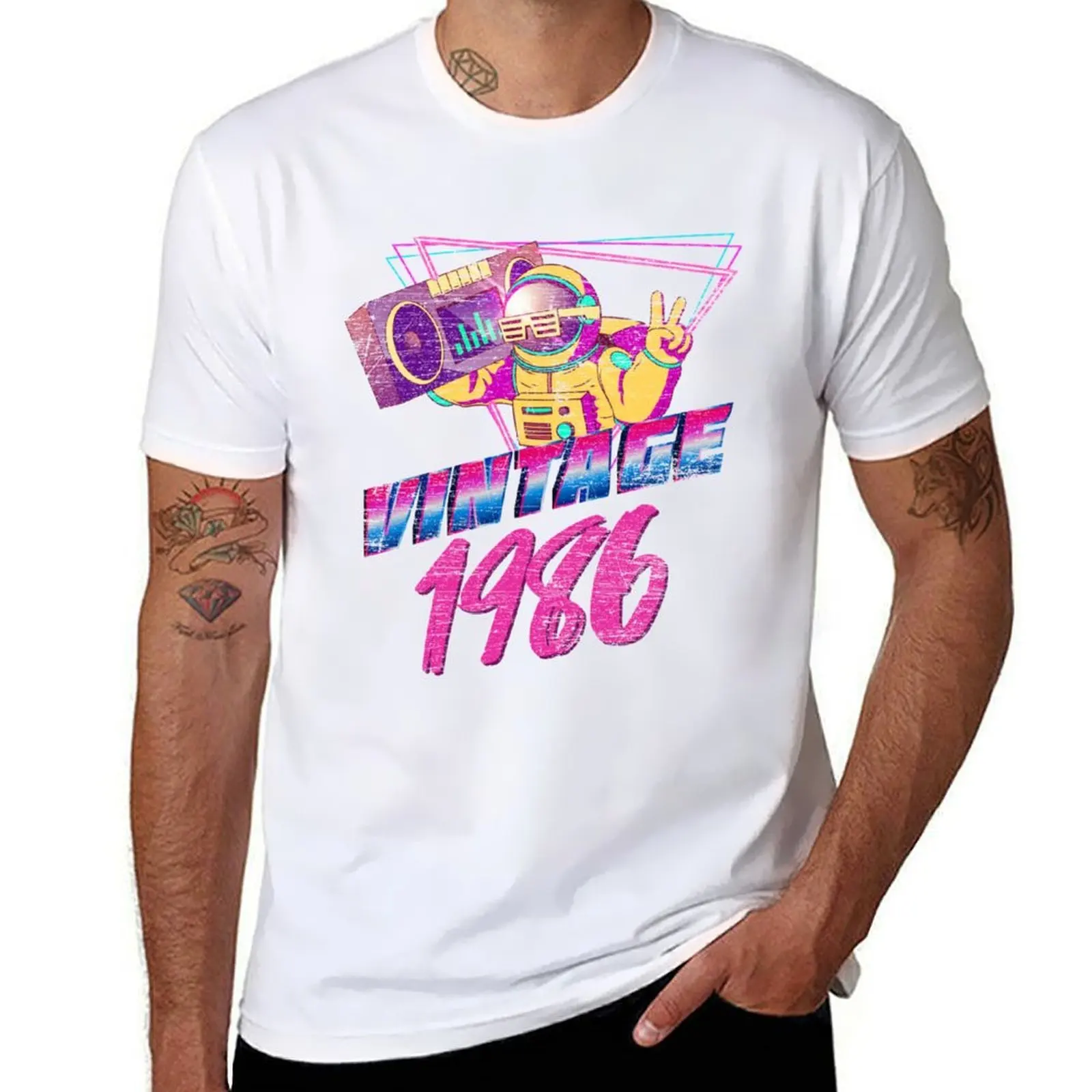 

Birthday Gifts - Vintage 1986 T-Shirt t shirts for man cotton man graphic t shirt T-Shirt