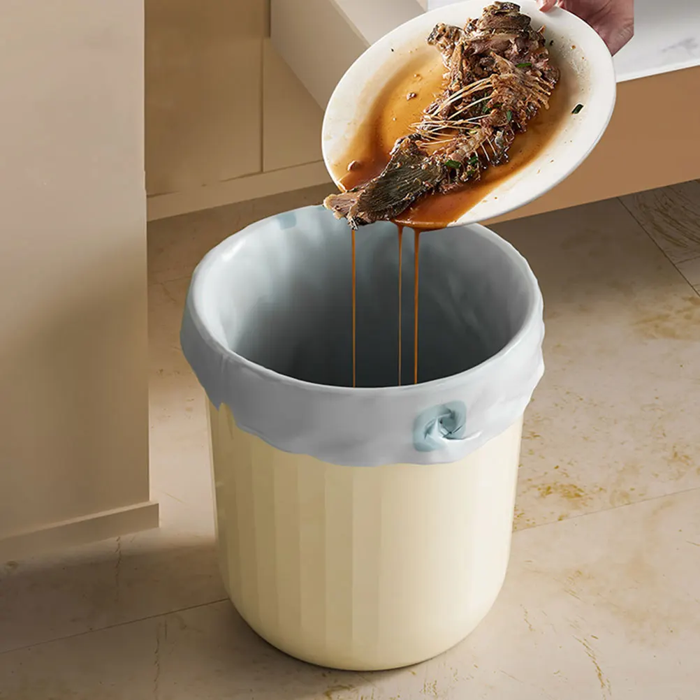 

Trash Can Small Waste Basket Compact Size Simple Appearance Stable Material Home Neat Space Decorative Style Disposal