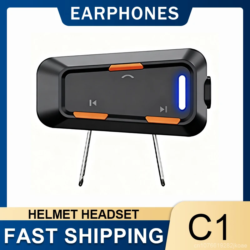 

New C1 Helmet Headset Wireless Bluetooth ENC Noise Reduction Headphones HiFi Stereo Motorcycle Riding Music Earphones 450mAh
