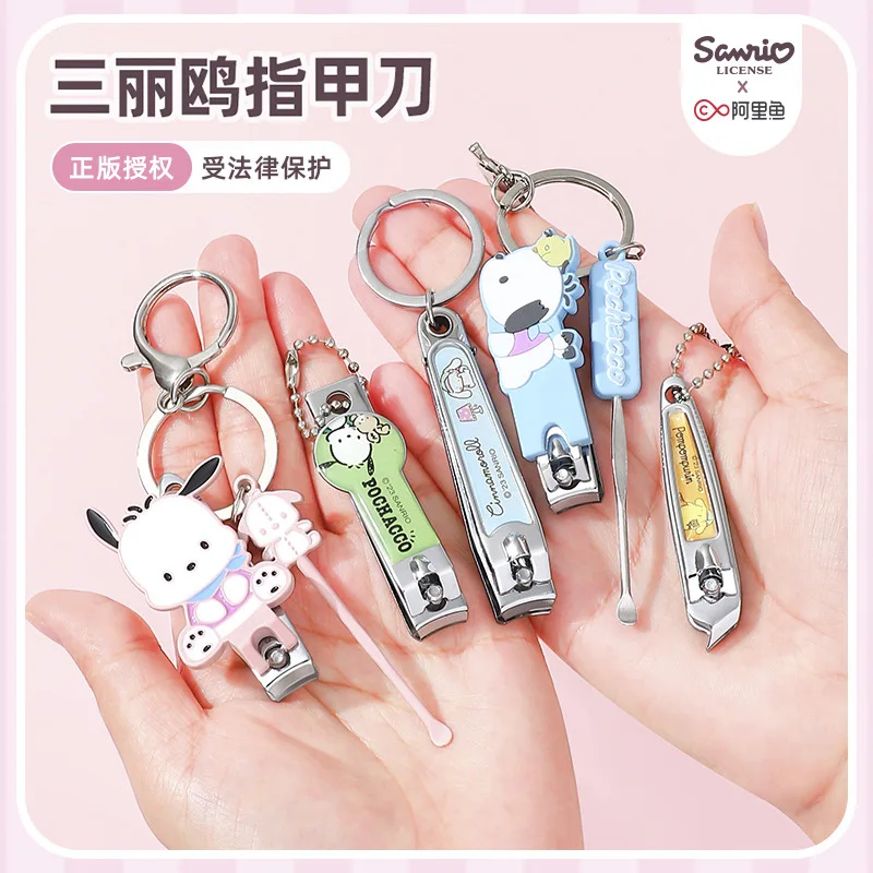 Hello Kitty Nail Knife Kawaii Creative Nail Clipper Ear Pick Set Nail Trimmer Tool Portable Cartoon Exquisite Accessories Gifts