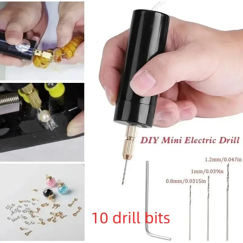 Handheld Mini Electric Drill USB Powered DIY Engraving Pen Tool for Jewelry Making Small Craft Projects