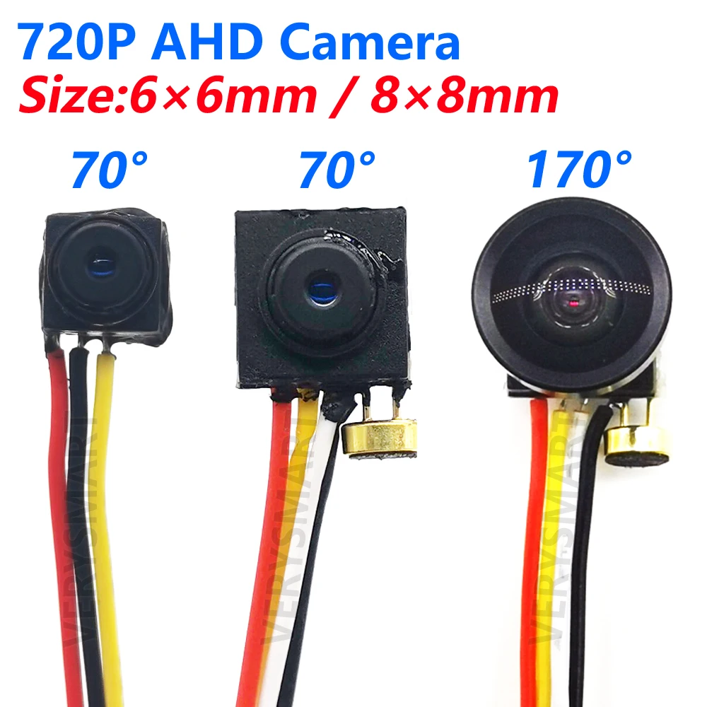 720P Mini AHD Security Camera Size 6x6/8x8mm Micro Small Indoor CCTV Video Audio Camera for HD AHD DVR System