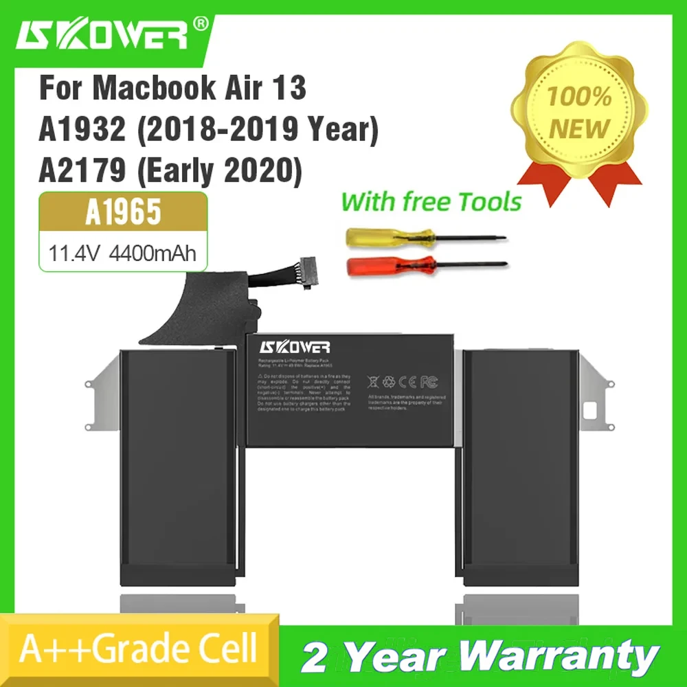 بطارية SKOWER A1965 لأجهزة Apple MacBook Air 13 "A1932 2018 2019 A2179 أوائل 2020 EMC 3184 EMC3302 020-02455