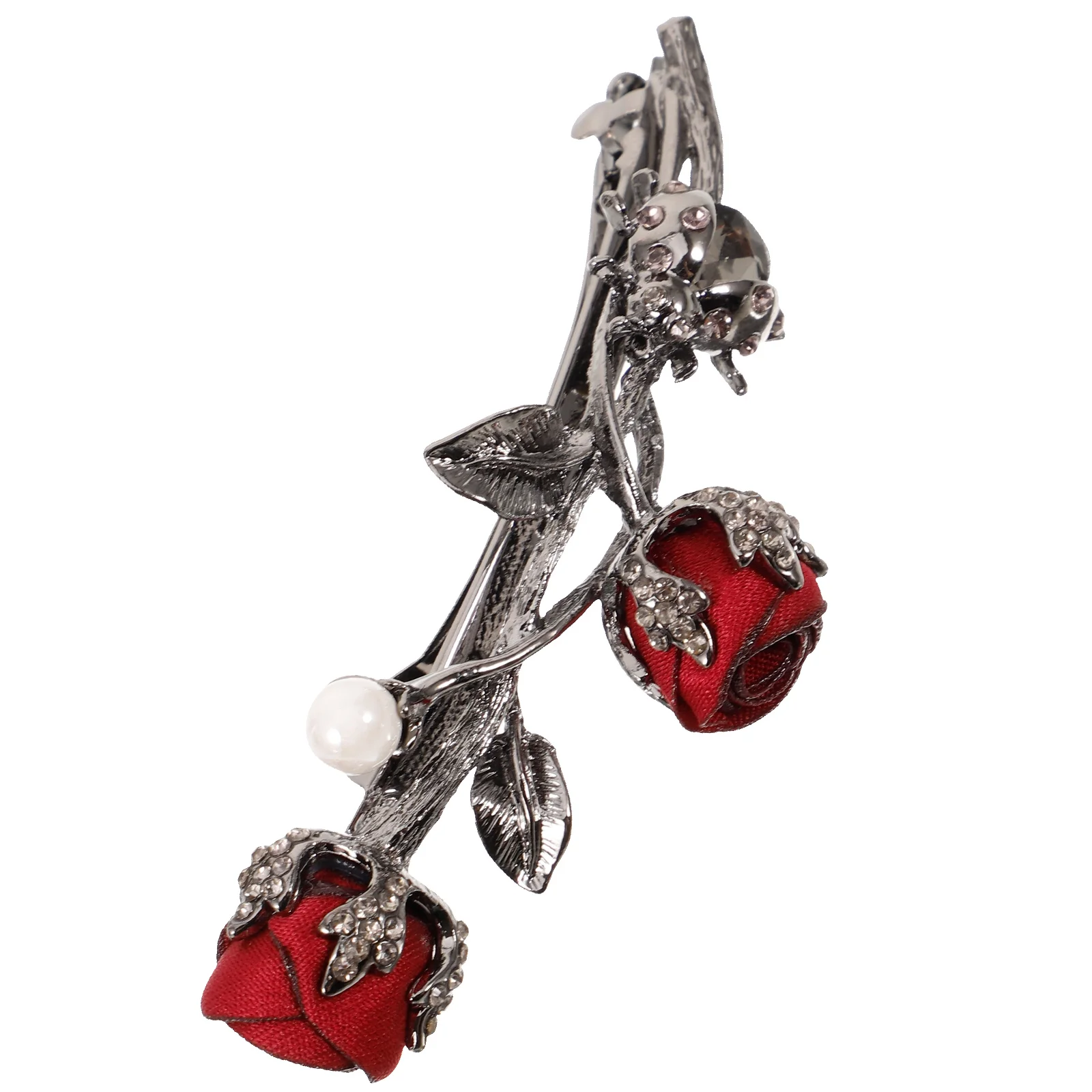 

1Pc Vintage Rose Hairpin Retro Alloy Flower Hair Clip Headdress Accessory For Women Glamorous Party Look