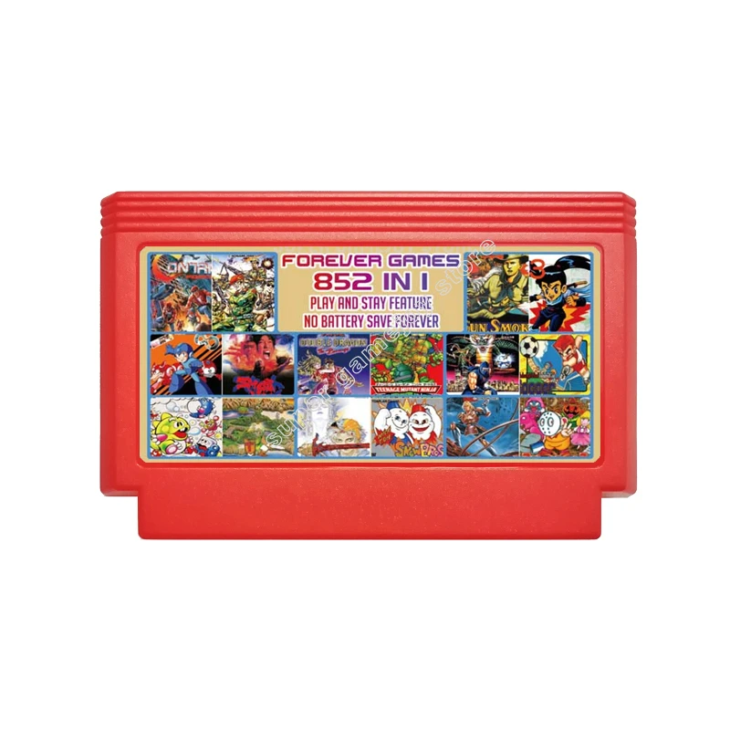The Latest 2025 DUO GAMES OF NES 852 in 1(405+447)Game Cartridge for NES Console  Total 852 Games 1024MBit Flash Chip in Use