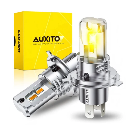 AUXITO 2 uds H4 bombilla de faro LED CSP sin ventilador 3000K amarillo dorado 9003 HB2 H4 LED faro alto/bajo 12V lámpara automática