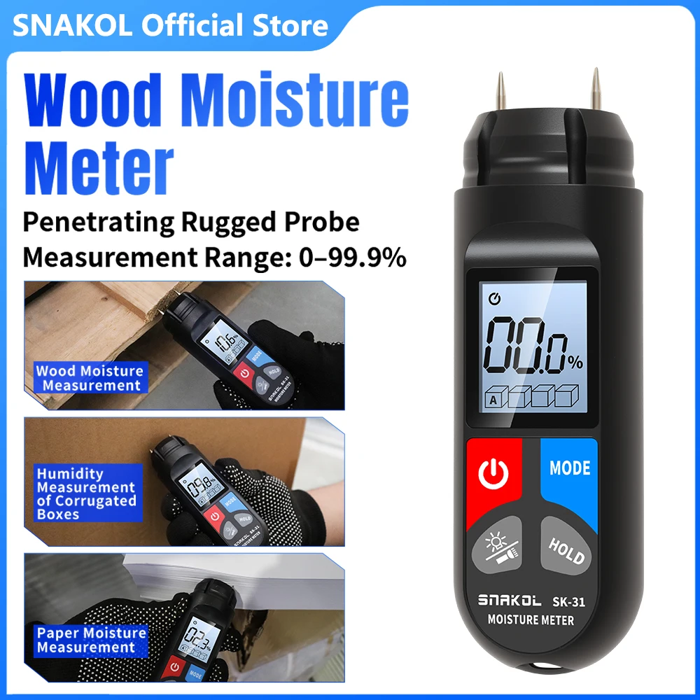 Lumber Woodworking - SK31 Digital Wood Moisture Meter 0~99.9%